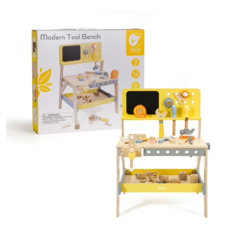 طاولة الأدوات الخشبية للأطفال من كلاسيك وورلد – 42 قطعة